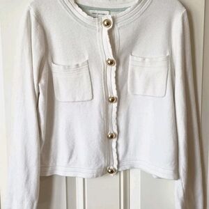 Free Assembly White Knit Cardigan